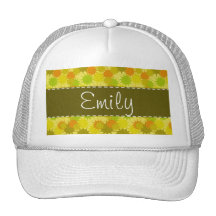 Retro Orange & Green Mesh Hats