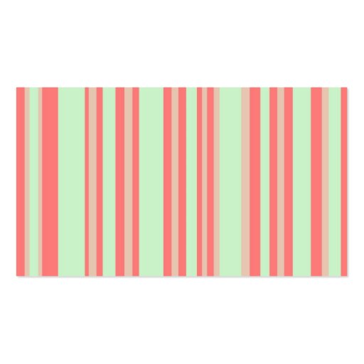 retro orange green stripes business card template (back side)