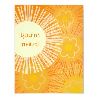 Retro Orange Invitation