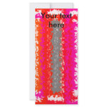 Retro orange pink gray psychedelic rectangle custom rack cards