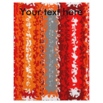 Retro orange red black psychedelic rectangles flyers