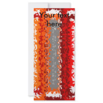Retro orange red black psychedelic rectangles custom rack cards