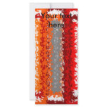 Retro orange red black psychedelic rectangles custom rack cards