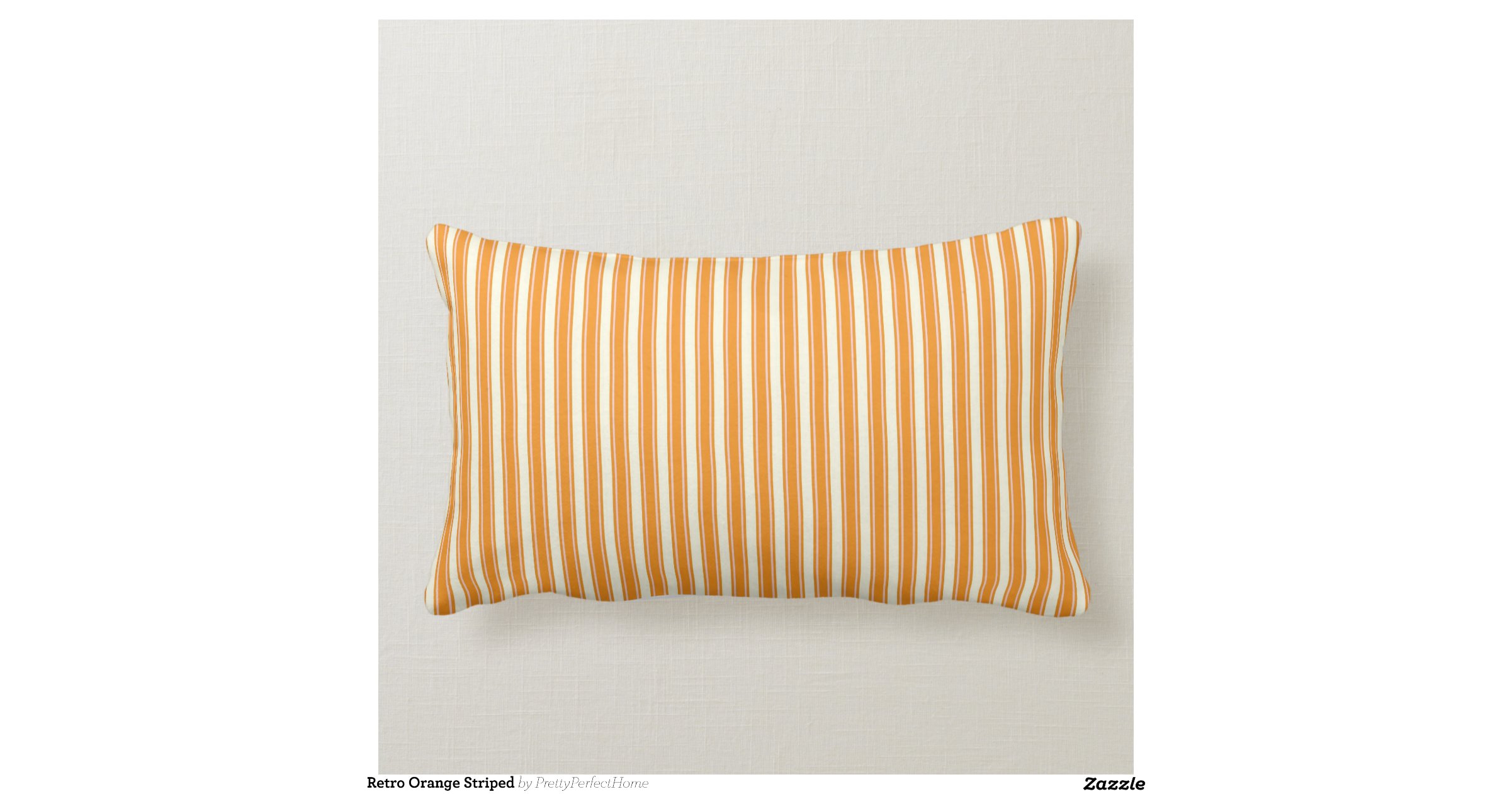 Retro Orange Striped Pillows Zazzle