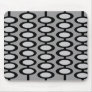 Retro Orb Pattern - gray and black mousepad