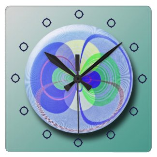 Retro Orbit Abstract Wall Clock