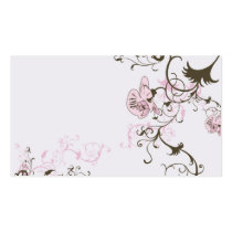 Retro orchid Profile Card business cards