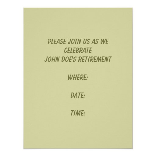 Retro Outboard Motor Retirement Invitation Fishing