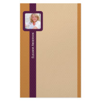 Retro Ovals Photo Stationery - Tangerine