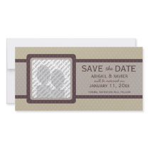 Retro Ovals Save the Date Photo Card - Ash