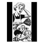 Retro Overwhelmed Mom Postcards