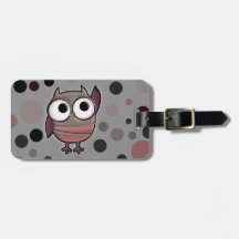 Retro Owl Bag Tags
