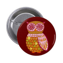 Retro Owl Button