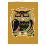 retro owl design cards