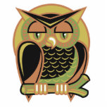 retro owl design photo cutout