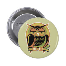 retro owl design pins