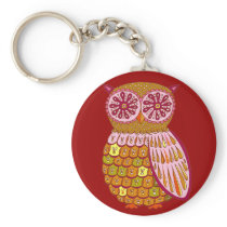 Retro Owl keychain