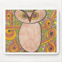 Retro Owl Mouse Pads