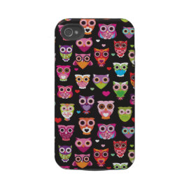 Retro owl pattern illustration casematecase