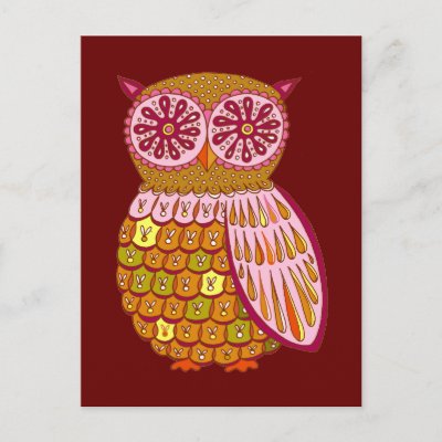 Retro Owl Postcards