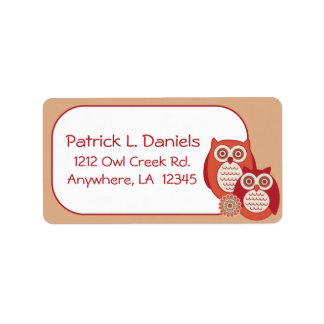 Owl Address Labels &amp; Owl Mailing/Shipping Label Templates