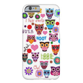 Retro Owls Barely There iPhone 6 Case