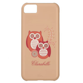 Retro Owls Cover For iPhone 5C