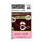 Retro Owls Family Announcement Invitation Postage