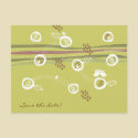 Retro Owls Family Save-the-Date Postcard