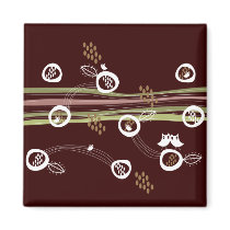 Retro Owls Family Thank You / Gift / Magnet