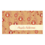 Retro Owls Mommy Calling Cards Business Card Template