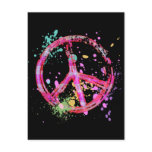 RETRO PAINT SPLATTER PEACE SIGN POST CARDS