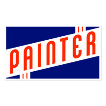 retro painter business cards