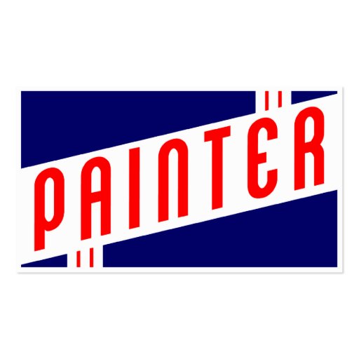 retro painter business cards