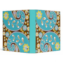 Retro Paisley Binder by zazzleproducts1 Retro Paisley Binder