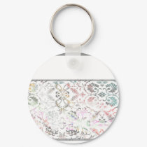 retro paisley keychains