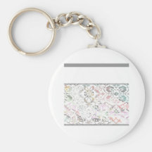 retro paisley keychain