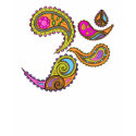 Retro Paisley Om Yoga T-shirt by dropsoul Retro Paisley Om Yoga T-shirt
