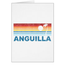 Retro Palm Tree Anguilla Cards