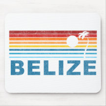 Retro Palm Tree Belize Mouse Pad
