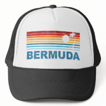 Retro Palm Tree Bermuda Mesh Hat