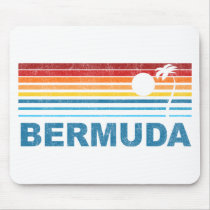Retro Palm Tree Bermuda Mouse Pad