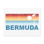 Retro Palm Tree Bermuda Post Card