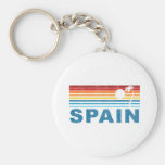 Retro Palm Tree Spain Key Chains