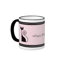 Retro Paris Chic Kitty Cat Mug by Debster222 Retro Paris Chic Kitty Cat Mug