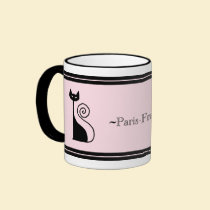 Retro Paris Chic Kitty Cat Mug