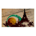 Retro Paris Profile Card business cards by coconutpie Retro Paris Profile Card business cards