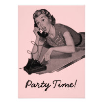 Retro Party invitations