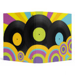 Retro Party Background Vinyl Binders