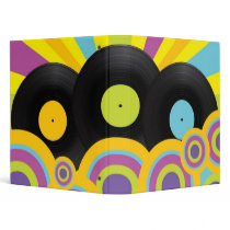 Retro Party Background Vinyl Binders
